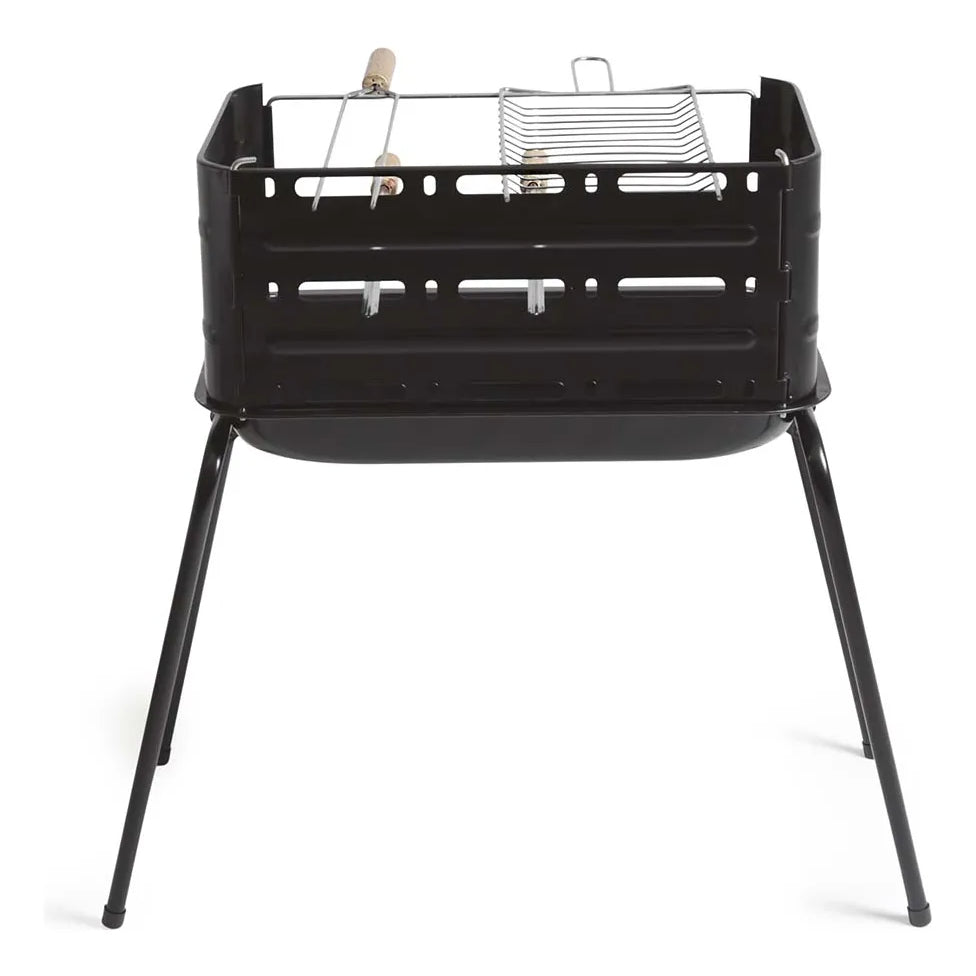 Parrilla Portatil A Carbon Montana Mor Plegable Asado