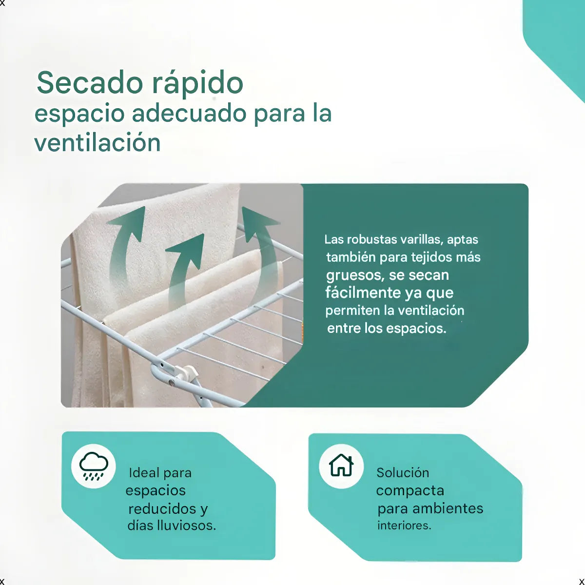 Tendedero Colgador De Ropa 1.44m Mor Extensible Color Blanco