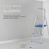 Escalera 3 Peldaños Aluminio Plegable Mor Tipo Tijera Plateado