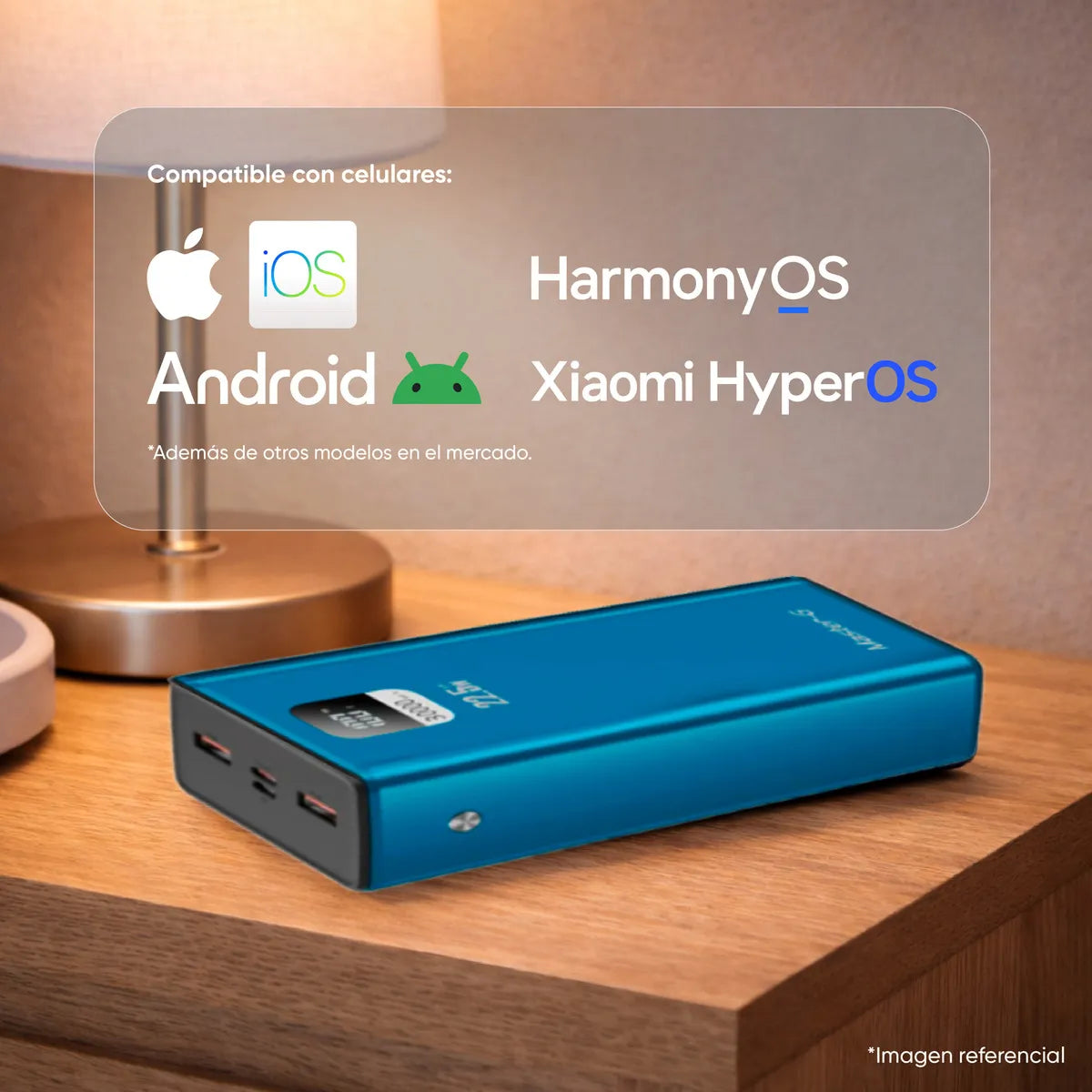 Cargador Portatil Bateria Power Bank Master-g 30000mah 22.5w Color Azul