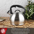 Tetera Magefesa Silver 3 Litros Acero Inoxidable Silbadora