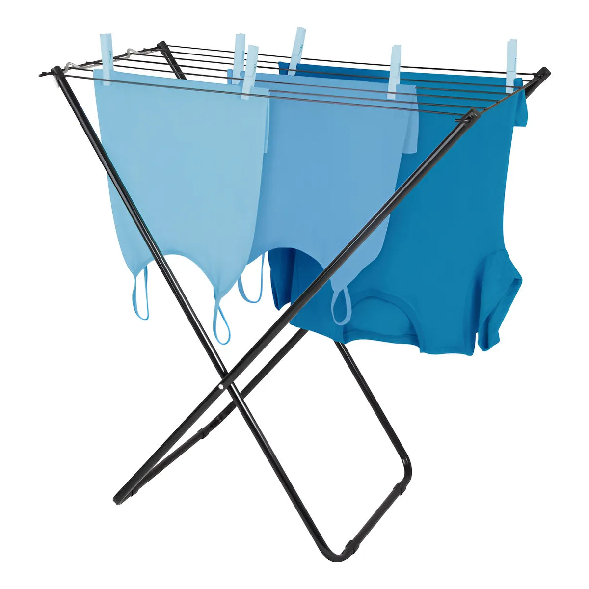 Tendedero Colgador 79cm Plegable Mor Organizador Negro Negro