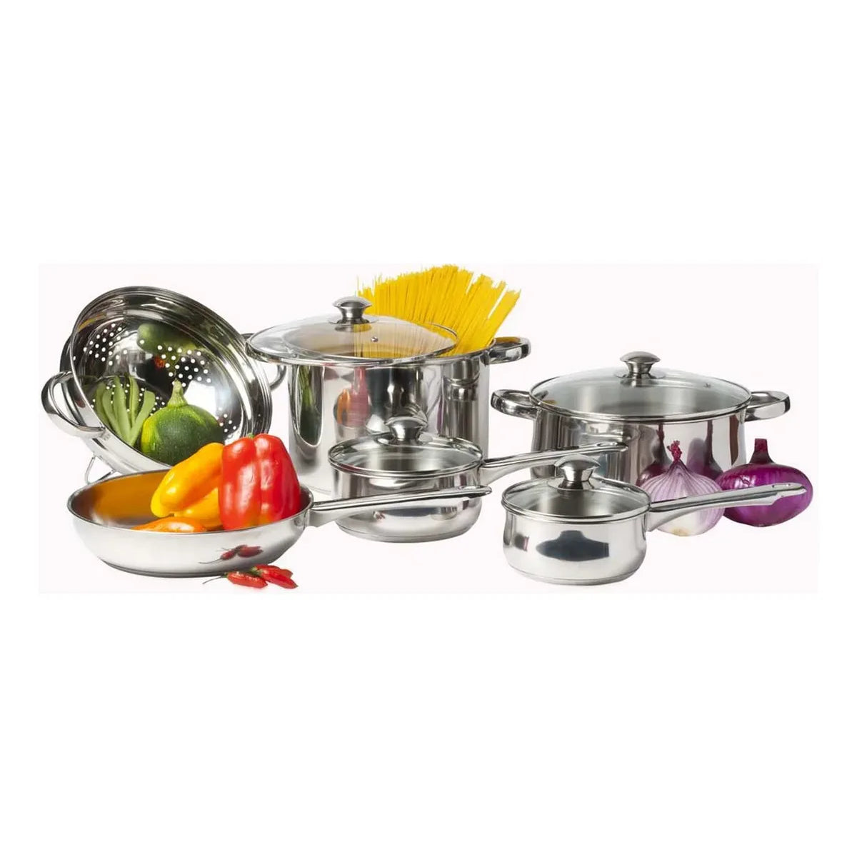 Bateria De Cocina Magefesa Vesta 10 Piezas Acero Inoxidable