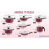 Bateria Cocina Ollas 11 Piezas Panelux Antiadherente Cereza Cereza