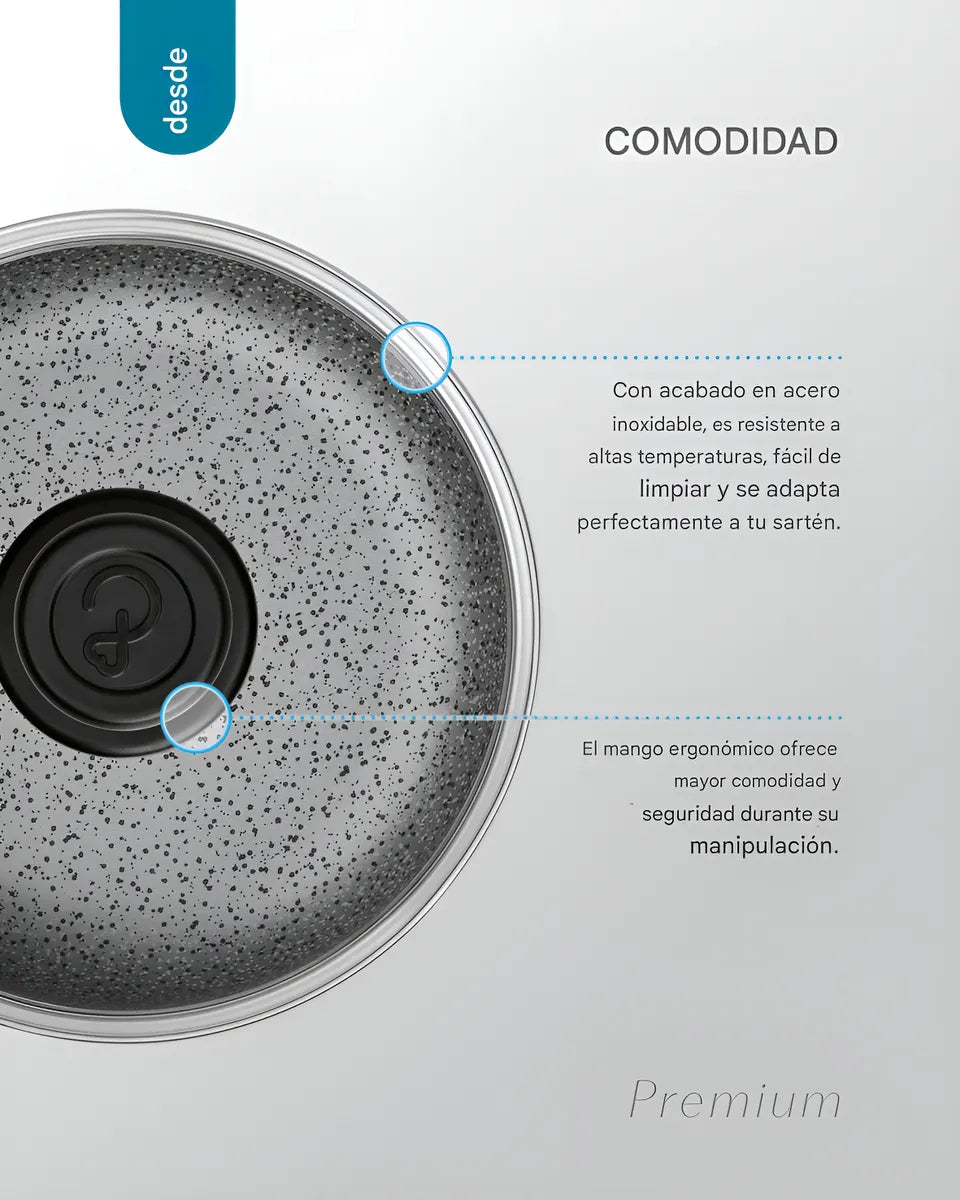 Bateria Cocina 11 Piezas Granito Antiadherente Panelux Negro Negro