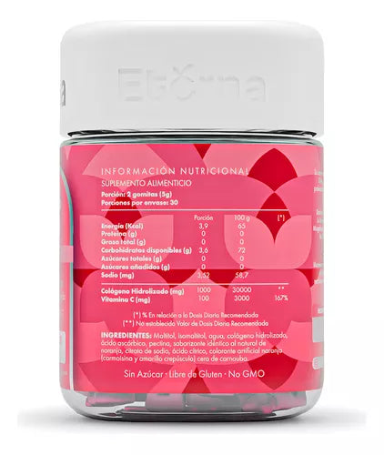 60 Gomitas Eterna De Colágeno Más Vitamina C Sabor Berries