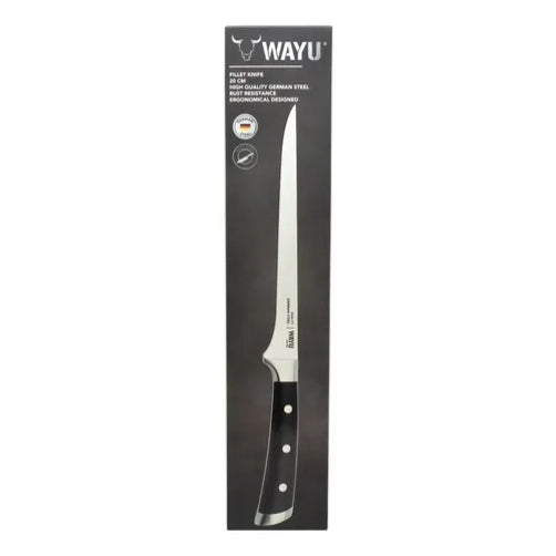 Cuchillo Filetero Carne Pollo Pescado 20 Cm Wayu Color Negro