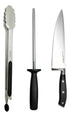 Set Parrillero 3 Piezas Wayu (Cuchillo + Pinza + Afilador)