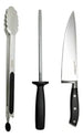 Set Parrillero 3 Piezas Wayu (Cuchillo + Pinza + Afilador)