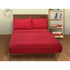 Juego De Sabanas 2 Plazas Premium 200hilos 200x150cm 4piezas Rojo Liso