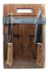 Set Parrillero Tabla + Cuchillo Y Pincho Wayu Asado Parrilla