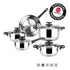Bateria De Cocina Magefesa Set Ollas 9 Piezas Acero Inox