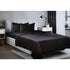 Juego De Sabanas 2 Plazas Premium 200hilos 200x150cm 4piezas Negro Liso