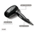 Secador GA.MA Eolic Mini Negro 1600w Plegable Ion Negro