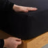 Juego De Sabanas 2 Plazas Premium 200hilos 200x150cm 4piezas Negro Liso
