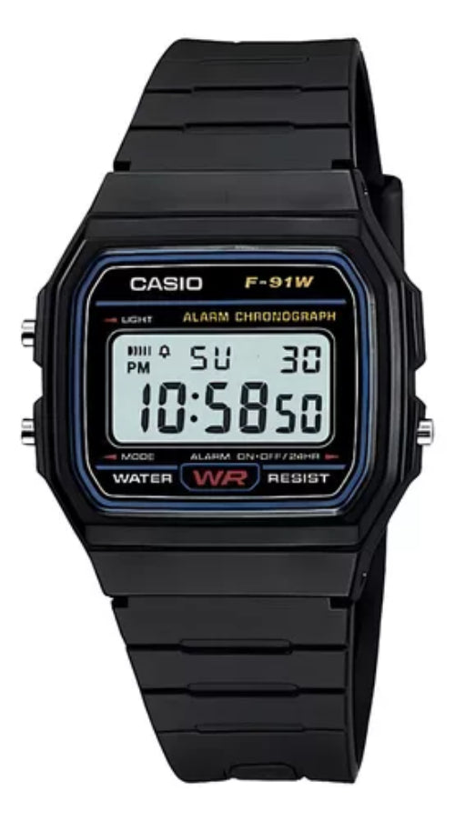 Reloj Casio Collection F-91wm-9a Hombre Color Negro