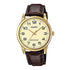 Reloj Casio Enticer Mtp-v001l-1bu Hombre Cuero Marrón