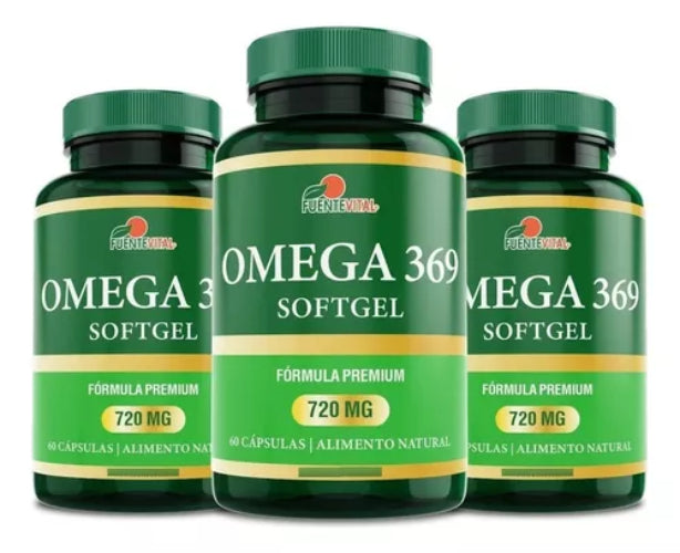 Triple Omega 369 60 Capsulas Softgel 720mg Pack X3 Unidades