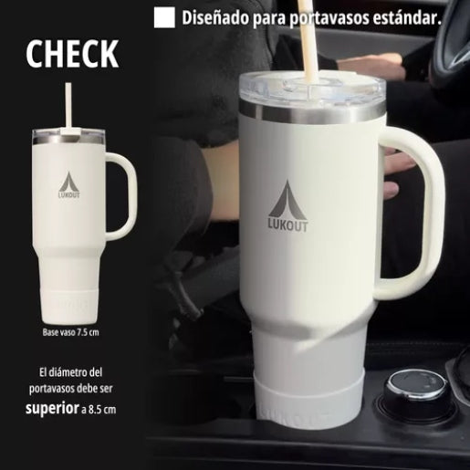 Vaso Termico Frio Y Caliente 1200 Mug | Lukout Travel Crema